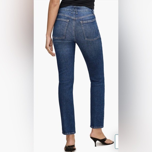 NWT Good Legs Chewed Hem Ankle Straight Leg Jeans Indigo765 Size 25/0