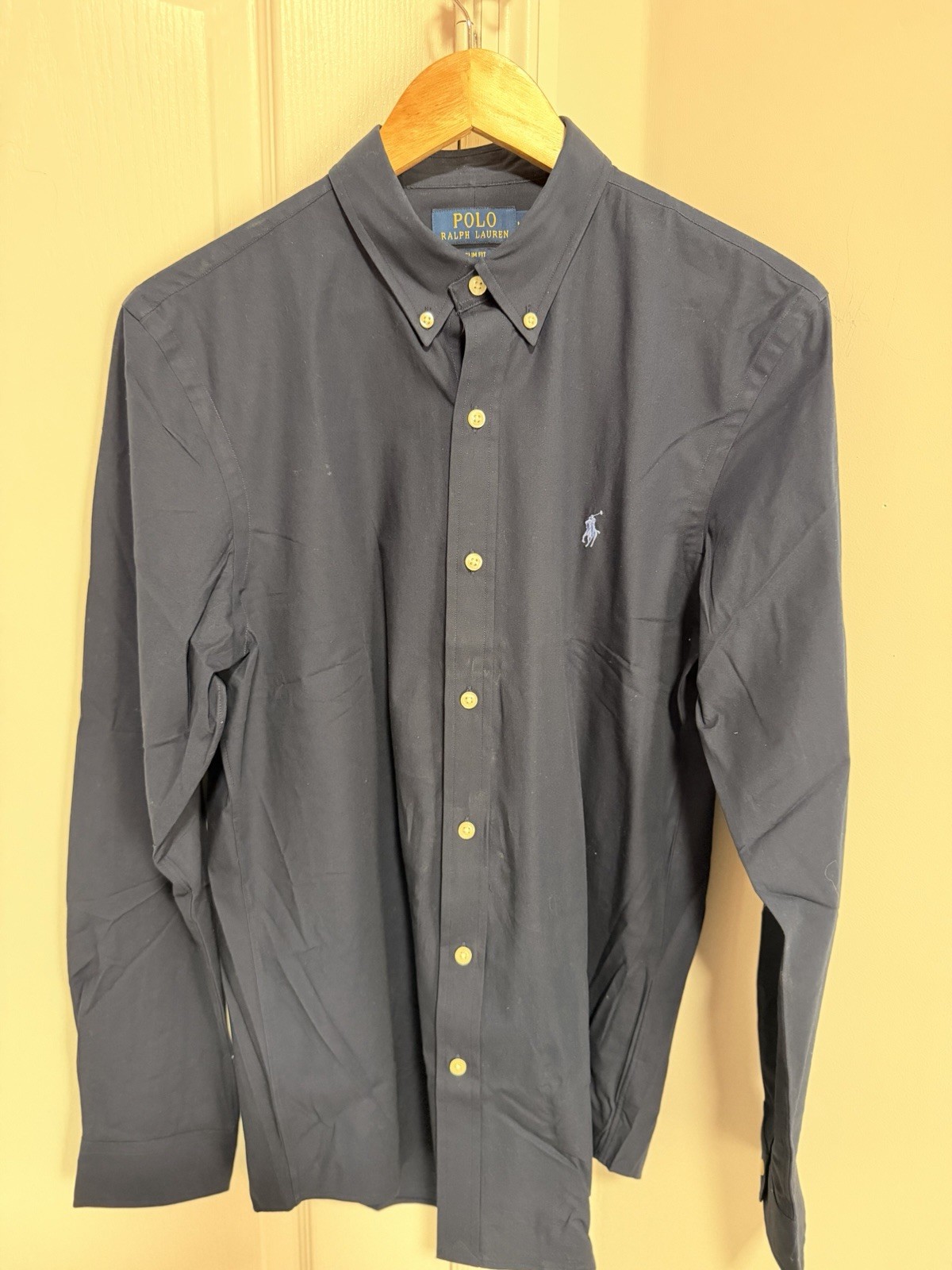 2-Pack Polo Ralph Lauren Men’s Long Sleeve Plaid Solid Size M Slim Fit