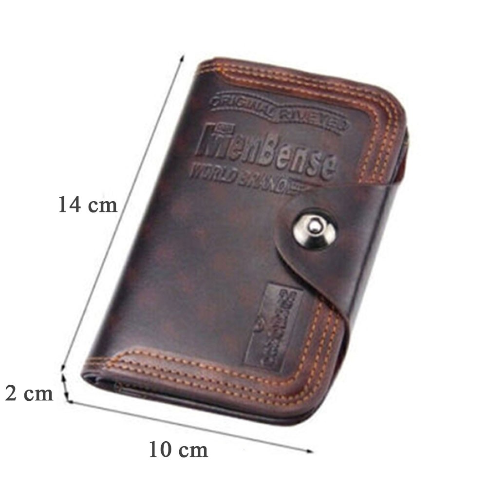 Credit Card Holder Wallet With Hasp Men’s S4 Retro Leather Vertical Section US