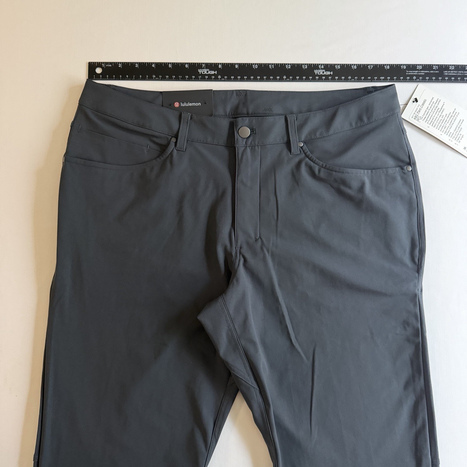 Lululemon ABC Pants Men 36×34 Obsidian Classic Fit Warpstreme Performance