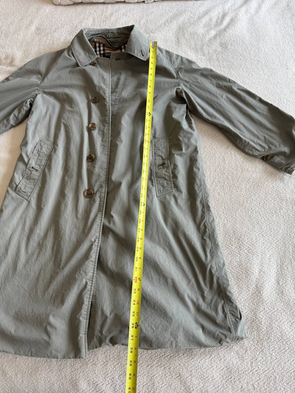 Vintage Burberrys Nova Check Lined Rain Coat Made England Large