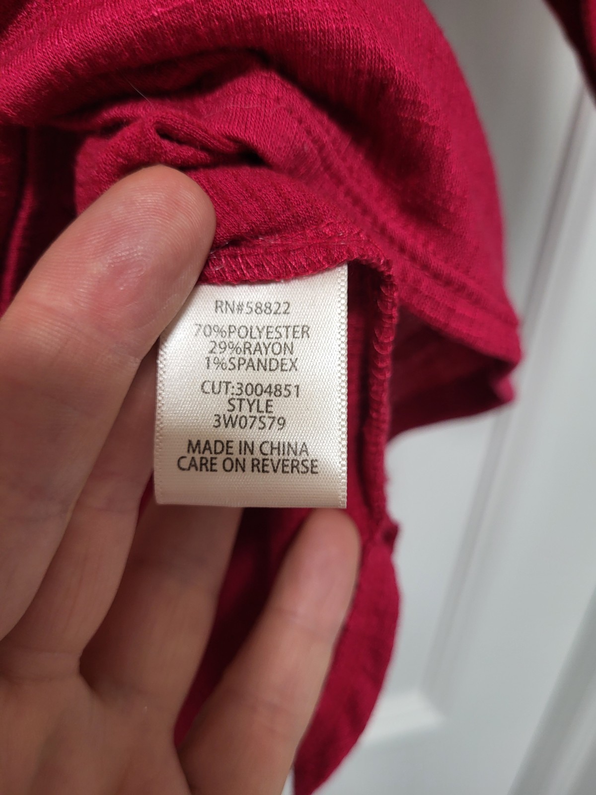 New Max Studio Raspberry Relaxed 3/4 Sleeve Lightweight Top Sz 2X