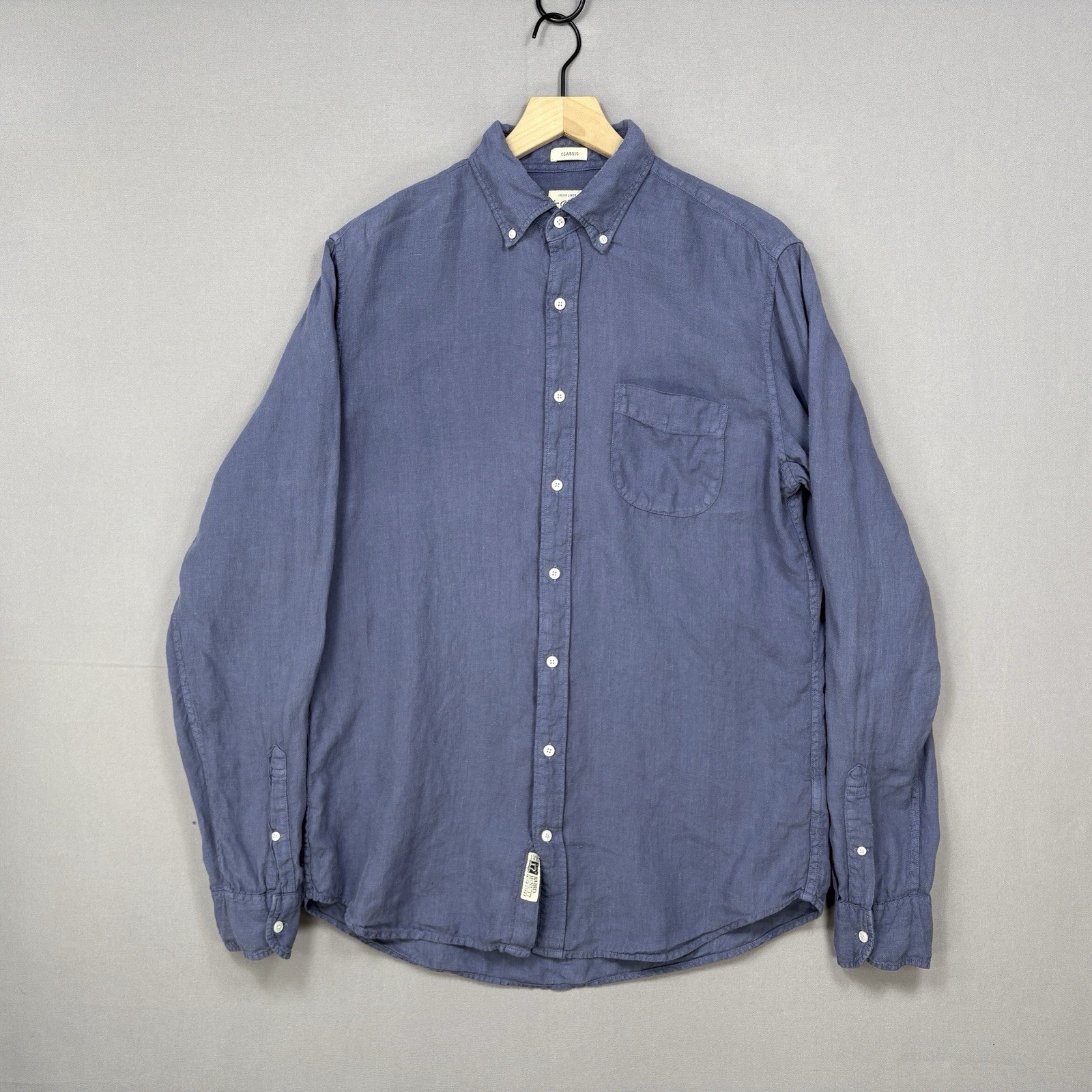 J.Crew Baird McNutt Irish Linen Long Sleeve Shirt Classic M Tall Button Front