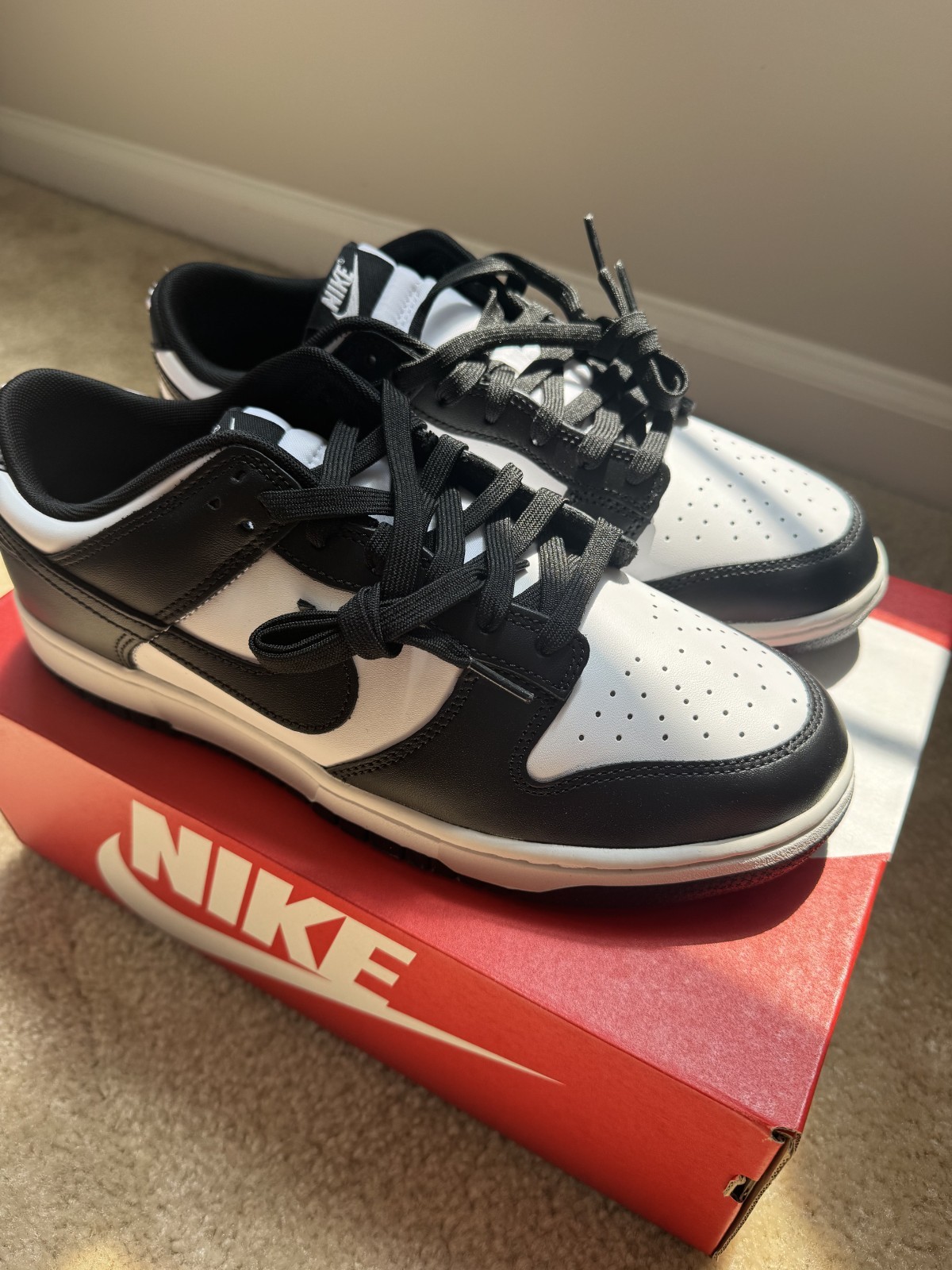 Size 11 – Nike Dunk Low Black White NEW AND NEVER WORN WITH ORIGINAL BOX
