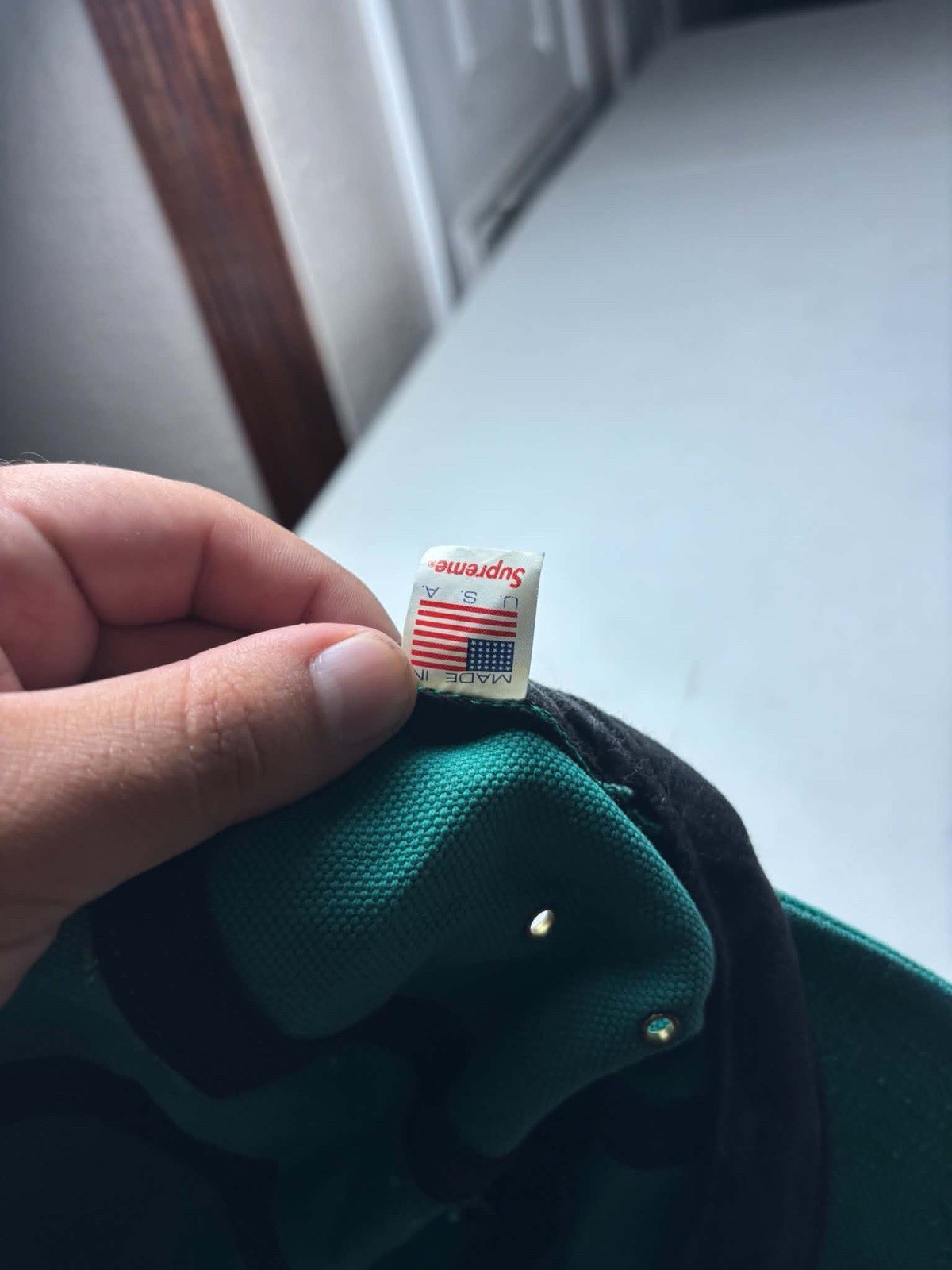 Supreme Washed Chino Twill Camp Cap ‘Green made in the USA