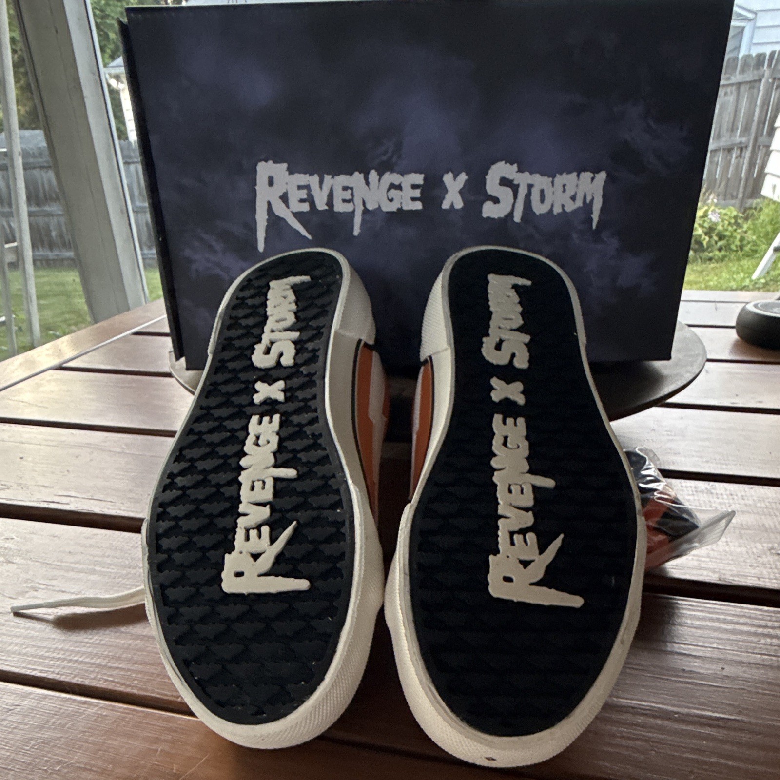 Revenge x Storm Vol.2 Orange Black White Colorblock Canvas Lace-Up Sneakers 5