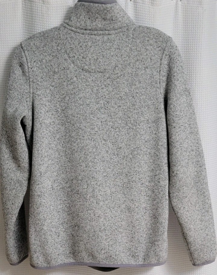 LL Bean Gray 1/4 Snap Pullover Sweatshirt Women’s Regular Small (B16)