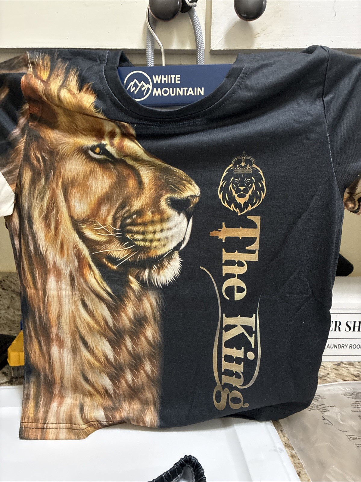 Boys Short Set Size5-6 Y The King Loin 🐅👀👑 Cute
