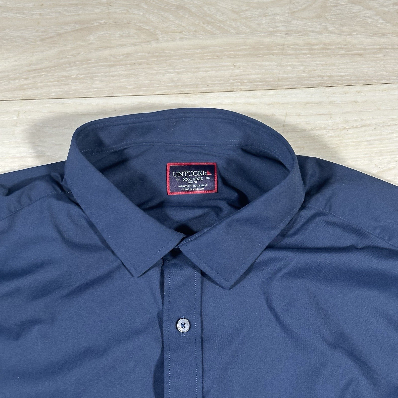 Untuckit Slim Fit Shirt mens 2XL Button Up Stretch Nylon Elastane Performance