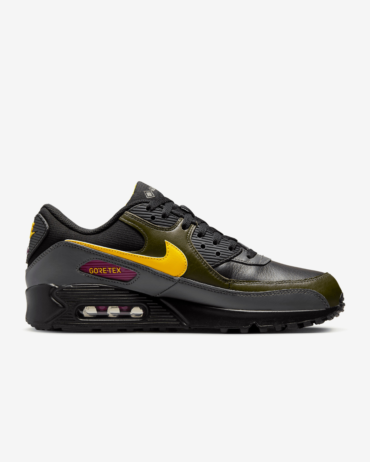 Nike US 14 Mens Black Yellow Grey Green Rare Retro Air Max 90 GTX DJ9779 001 New