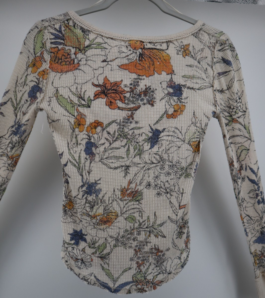 Free People We The Free Size XS Long Sleeve Botanical Floral Davis Thermal Top