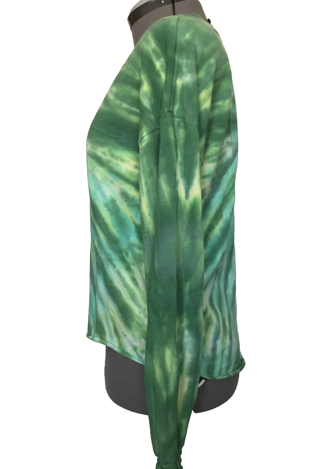 SCOOP Smocked Cuff Lightweight Sweatshirt Size large 12-14 Womens Tie Dye New
