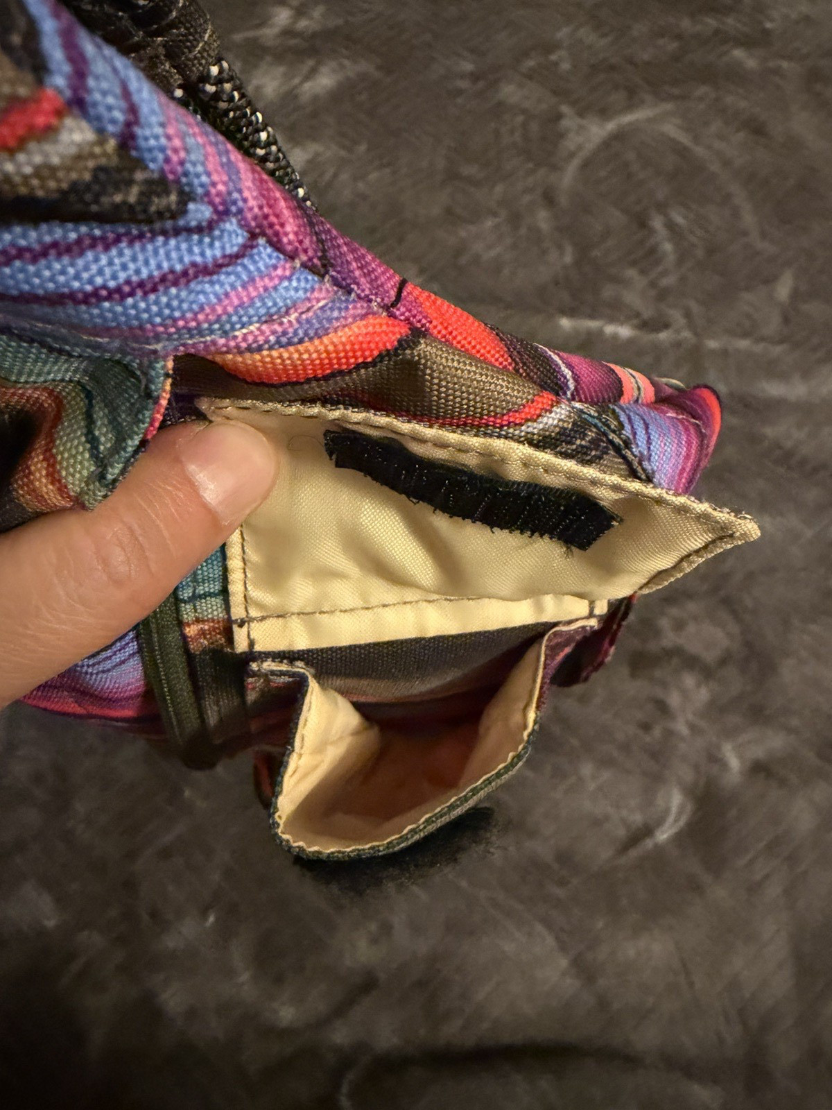 NWT KAVU Mini Rope SLING BAG Cotton Crossbody MULTICOLOR STRIPES Mexican Serape