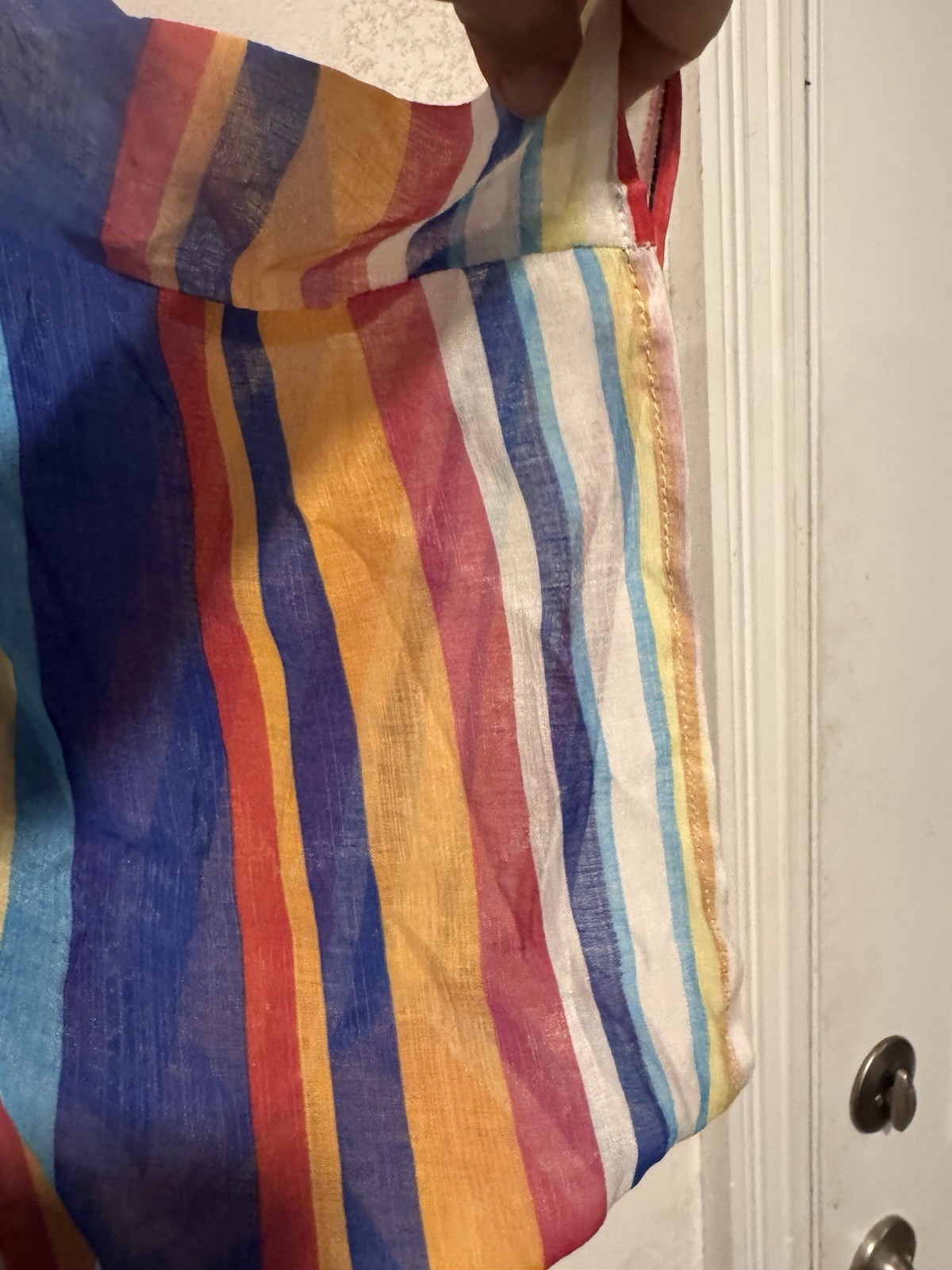 Davi&Dani Multicolored Striped Kimono Open-Front Lhtweight Boho Cardigan Top 1XL