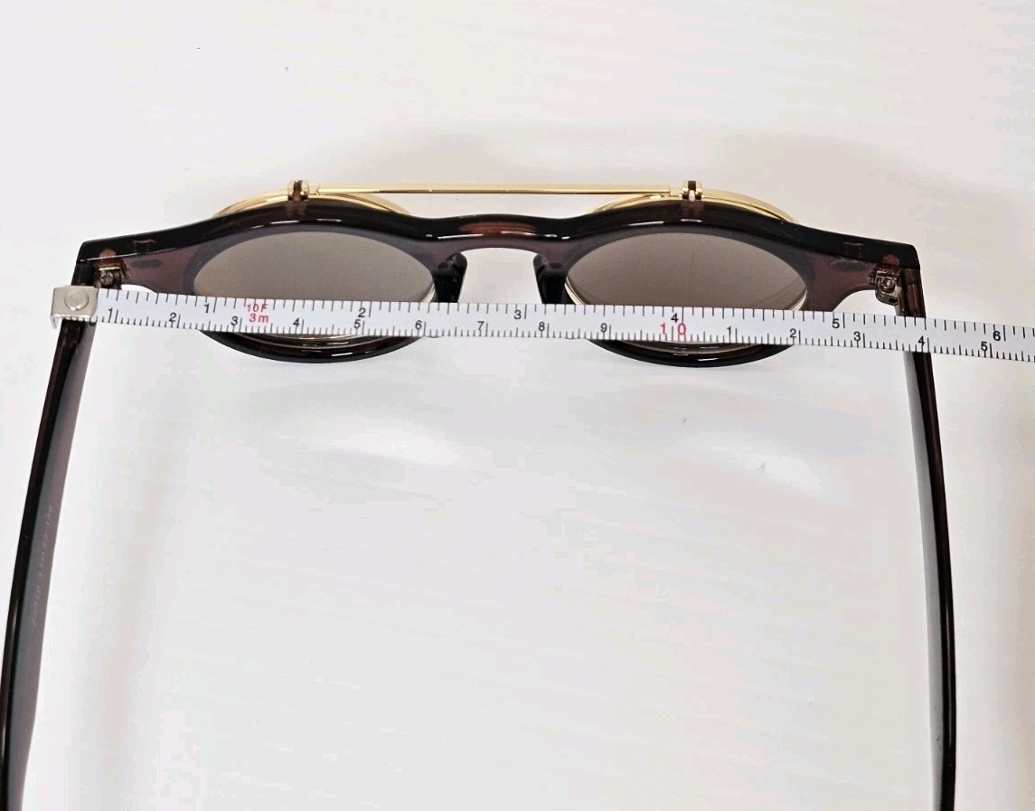 Trendy High Fashion Chic Flip Up Perfect Circle Round Sunglasses