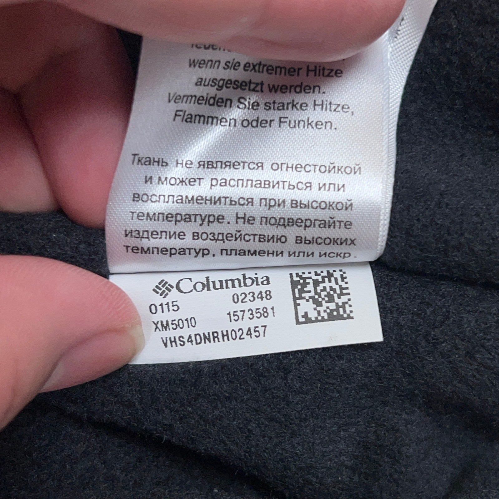 Columbia Mens Black Fleece Lined Insulated Full Zip Jacket XM5010 Medium