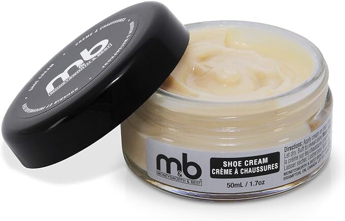Moneysworth Best Boot & Shoe Cream Polish 50ml 1.7oz with/ without dauber brush