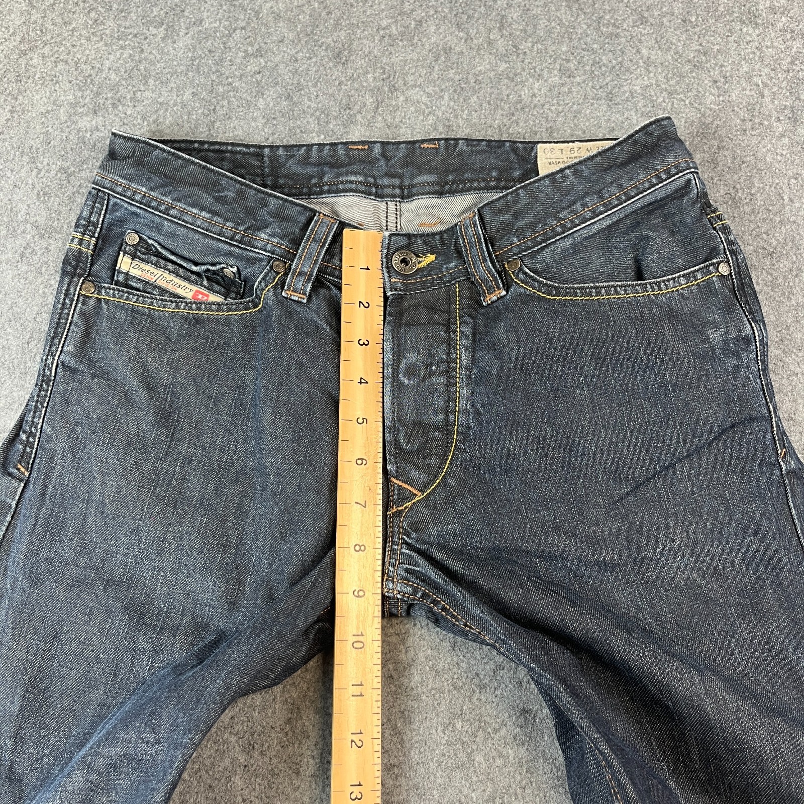 Diesel Viker Mens Jeans Straight 29 30 Dark Wash Blue Cotton Regular Fit
