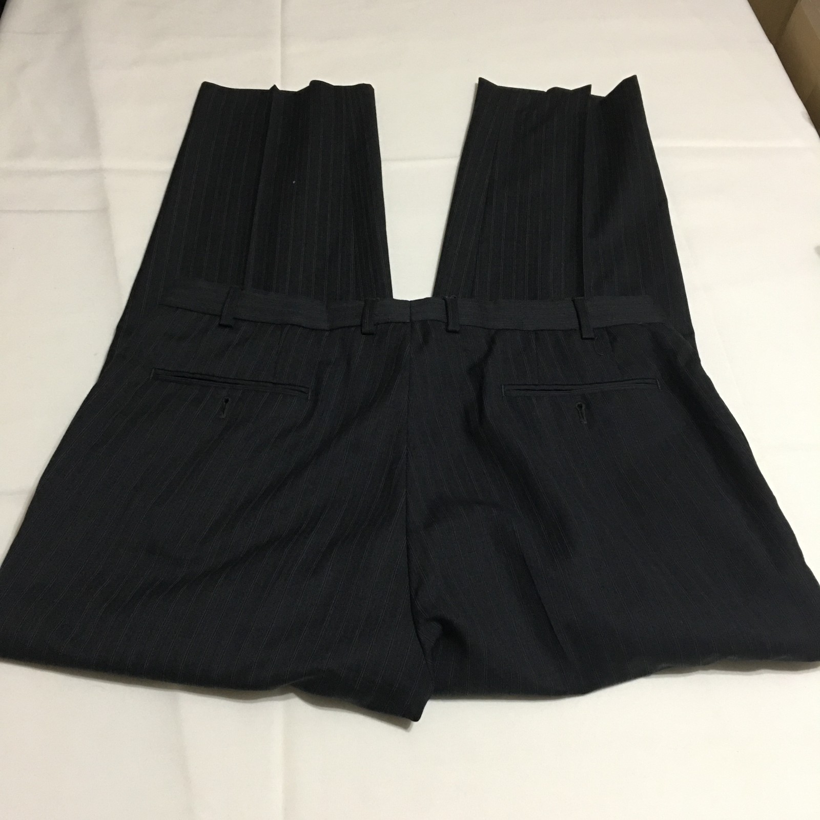 Lauren Ralph Lauren Wool 2pcs Suit Mens 44R Two Button Jacket Pants 36×29 Black