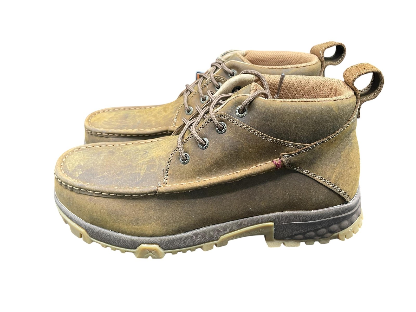 Twisted X Men Work Boot Safety MXCC002 CellStretch Distressed Saddle Size 9.5 W