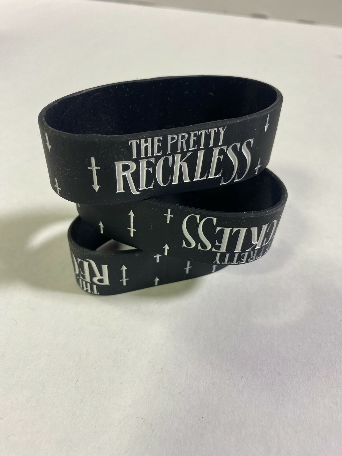 The Pretty Reckless 3 SILICONE RUBBER WRISTBAND BRACELET OFFICIAL MECRHANDISE!