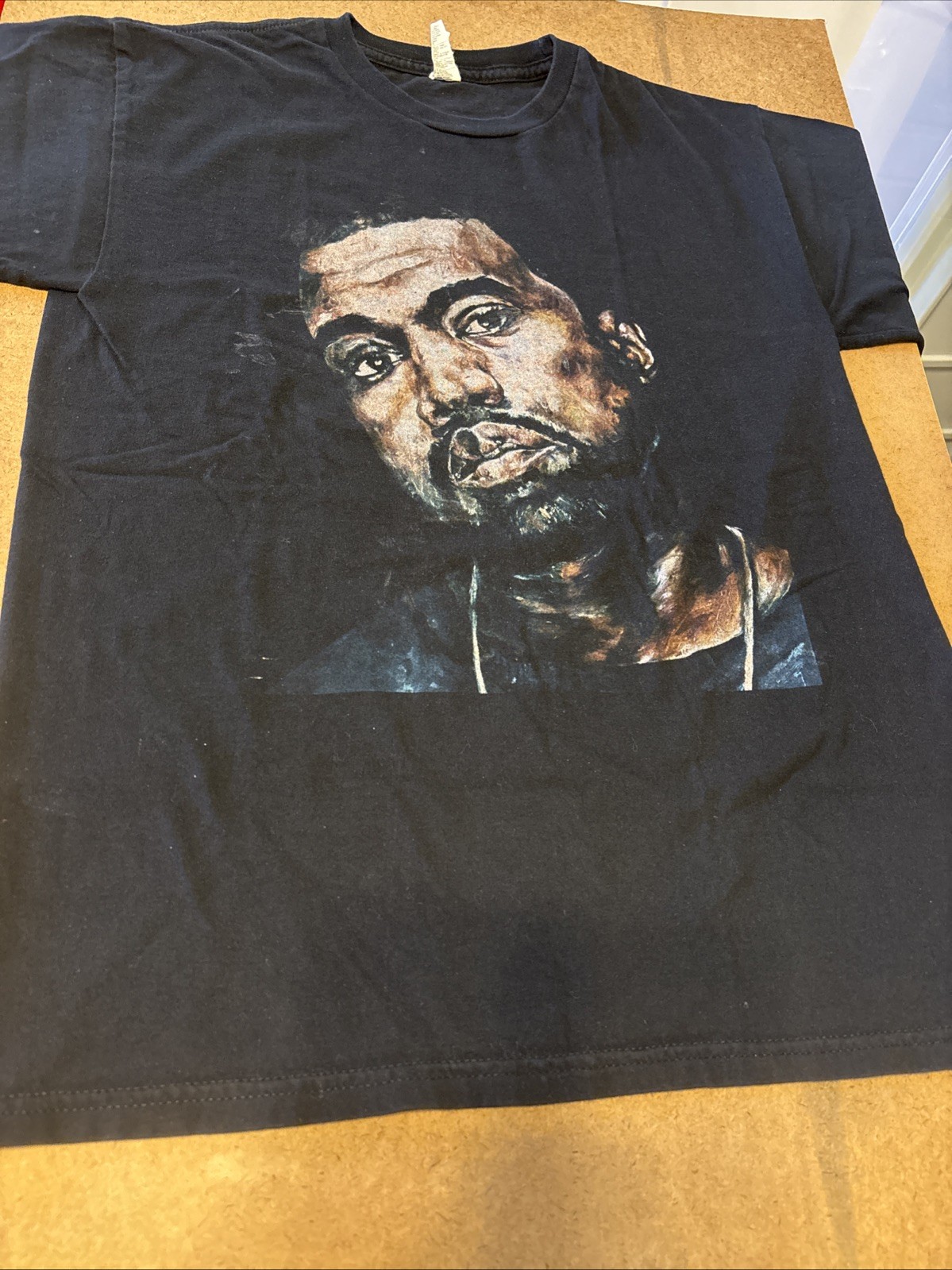 RARE KANYE WEST YE DONDA PORTRAIT PAINTING GRAPHIC TEE T SHIRT BLACK MEDIUM
