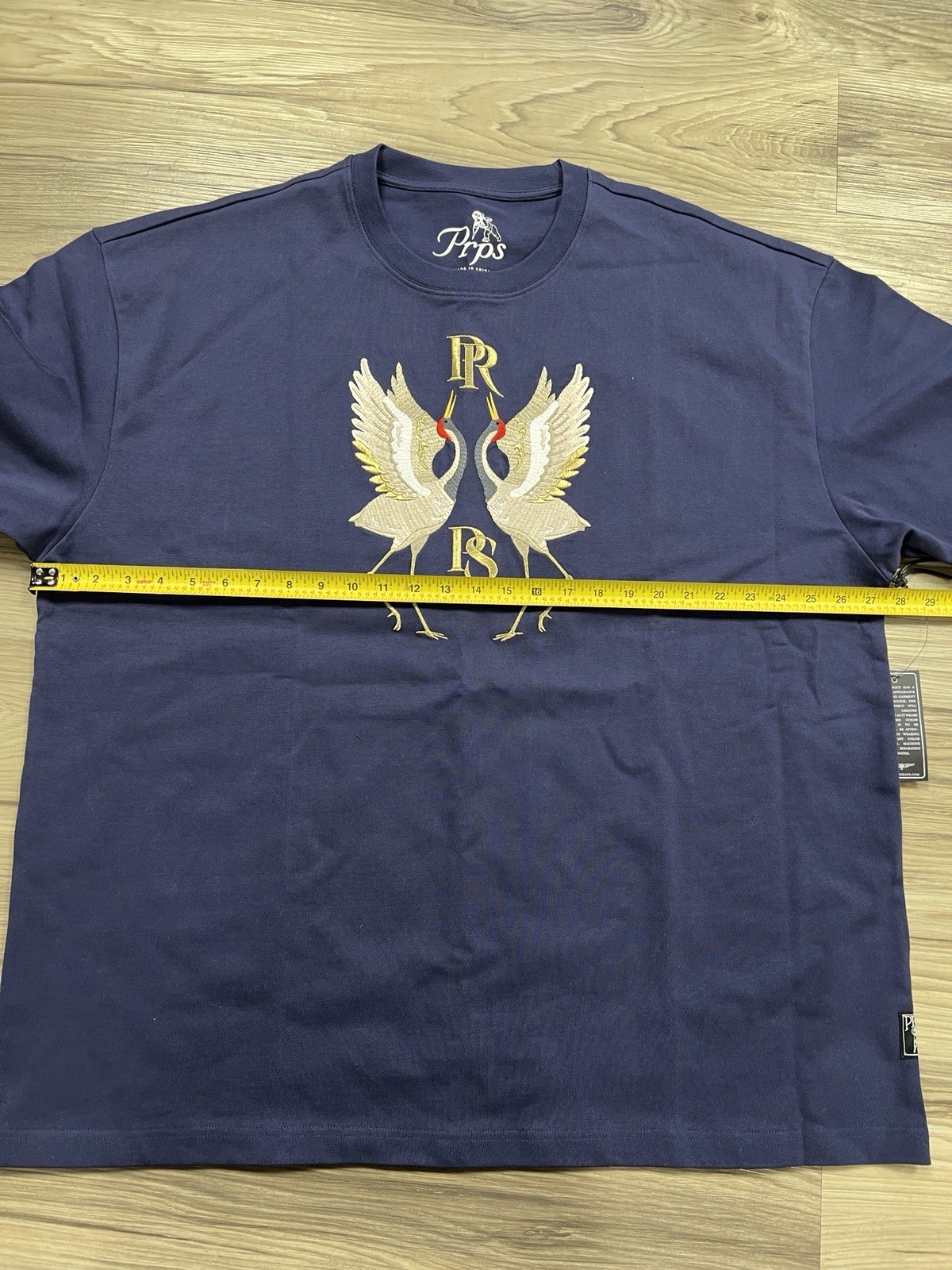 PRPS Fully embroidered Crane Design T-SHIRT 100% Cotton Men’s 3XL $108