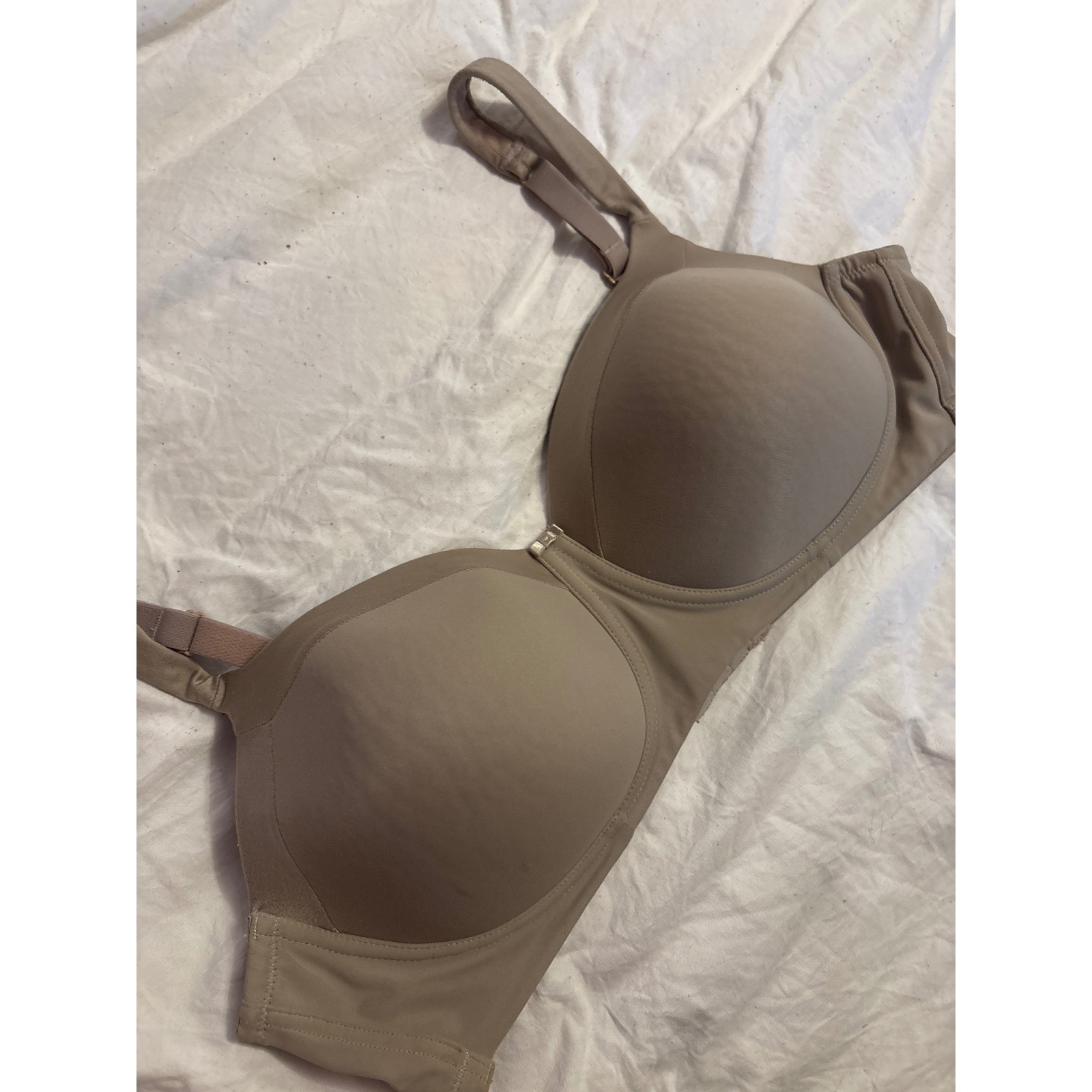 Playtex Secrets Beige Full Figure Wirefree Balconette TruSupport Bra, 42C (4824)