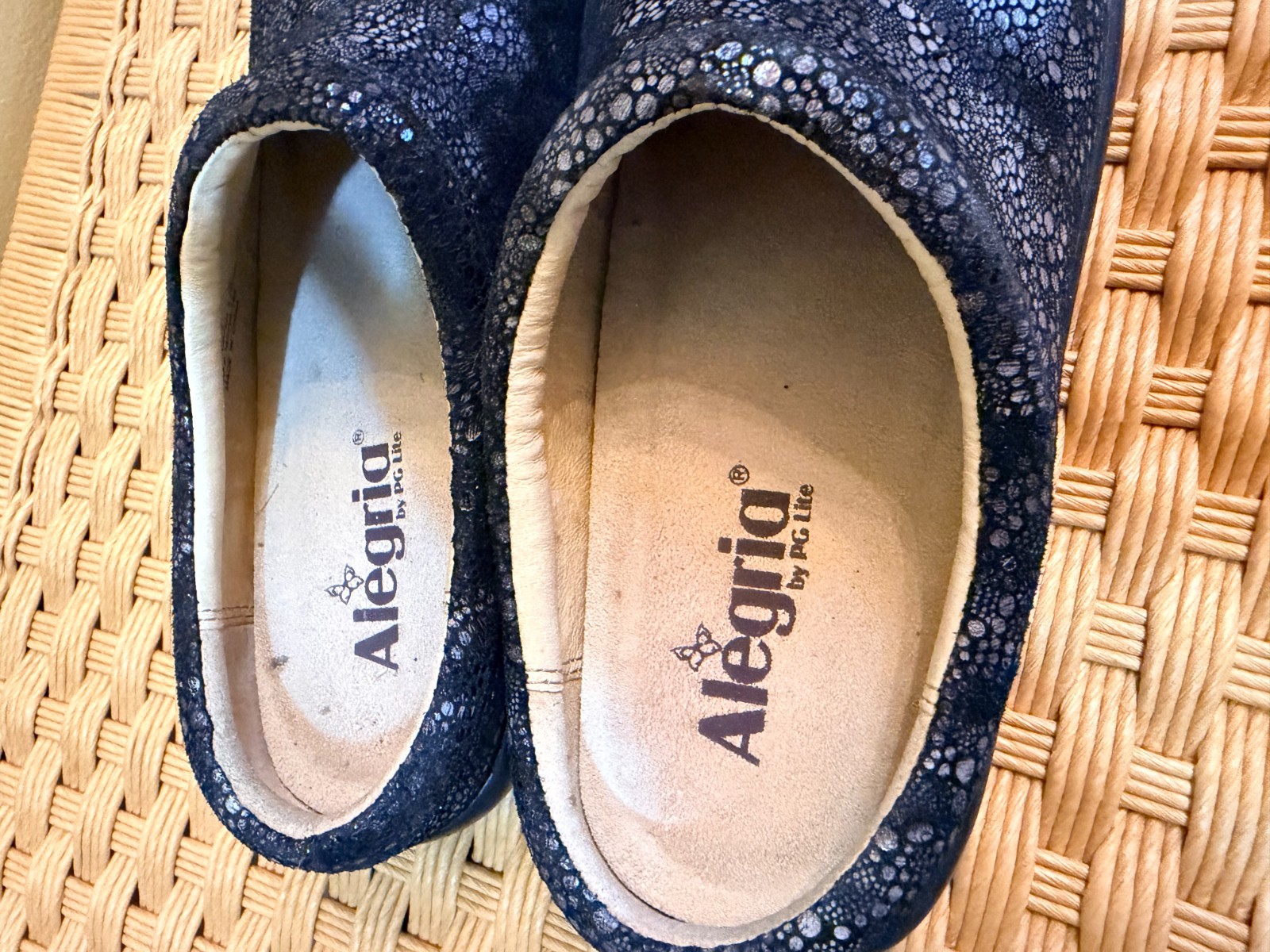 Alegria Kara Kay-241 Black & Silver Clogs Women’s Size US 9- 9.5 / EU 39