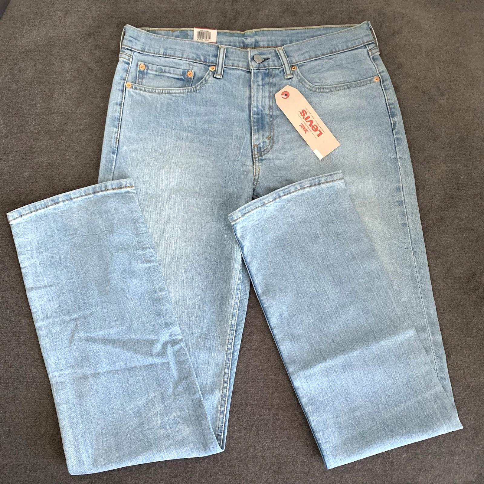 Levi’s Men’s 514 Flex Straight-Fit Jeans 34 x 36 Light Blue Straight Leg