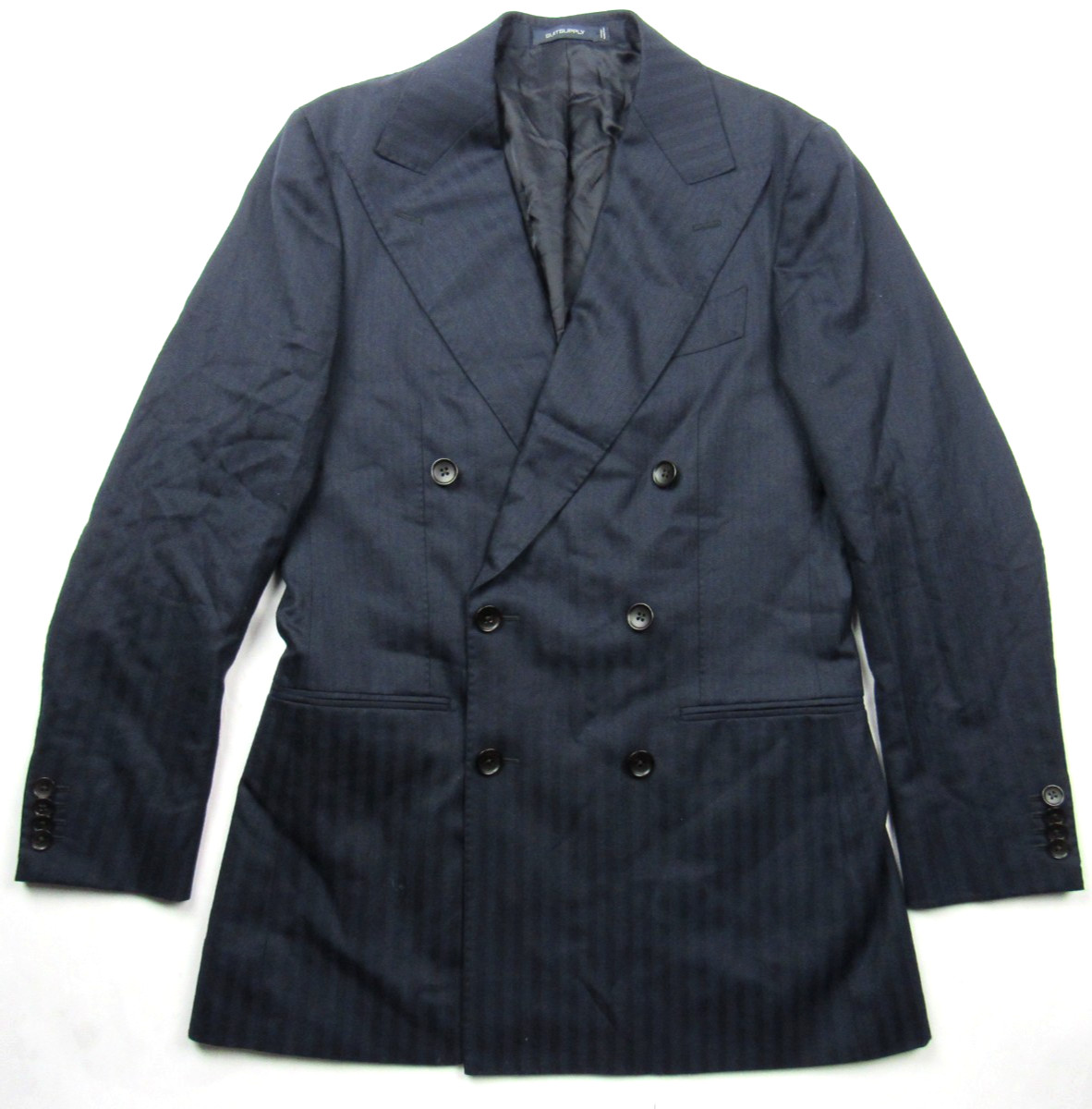 SuitSupply Blazer Havana Double Breasted Jetted Slim Coat 34 Super 120s Fratelli