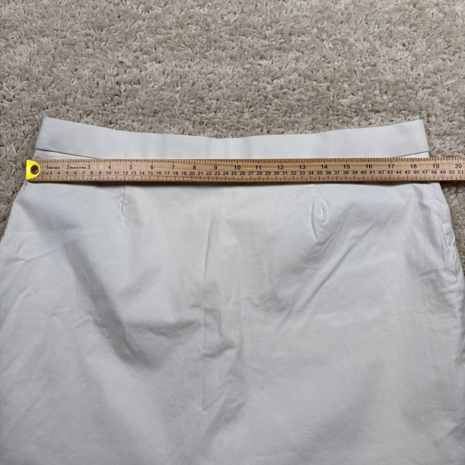 Rafaella Comfort Womens White Button Accent Skirt Size XXL