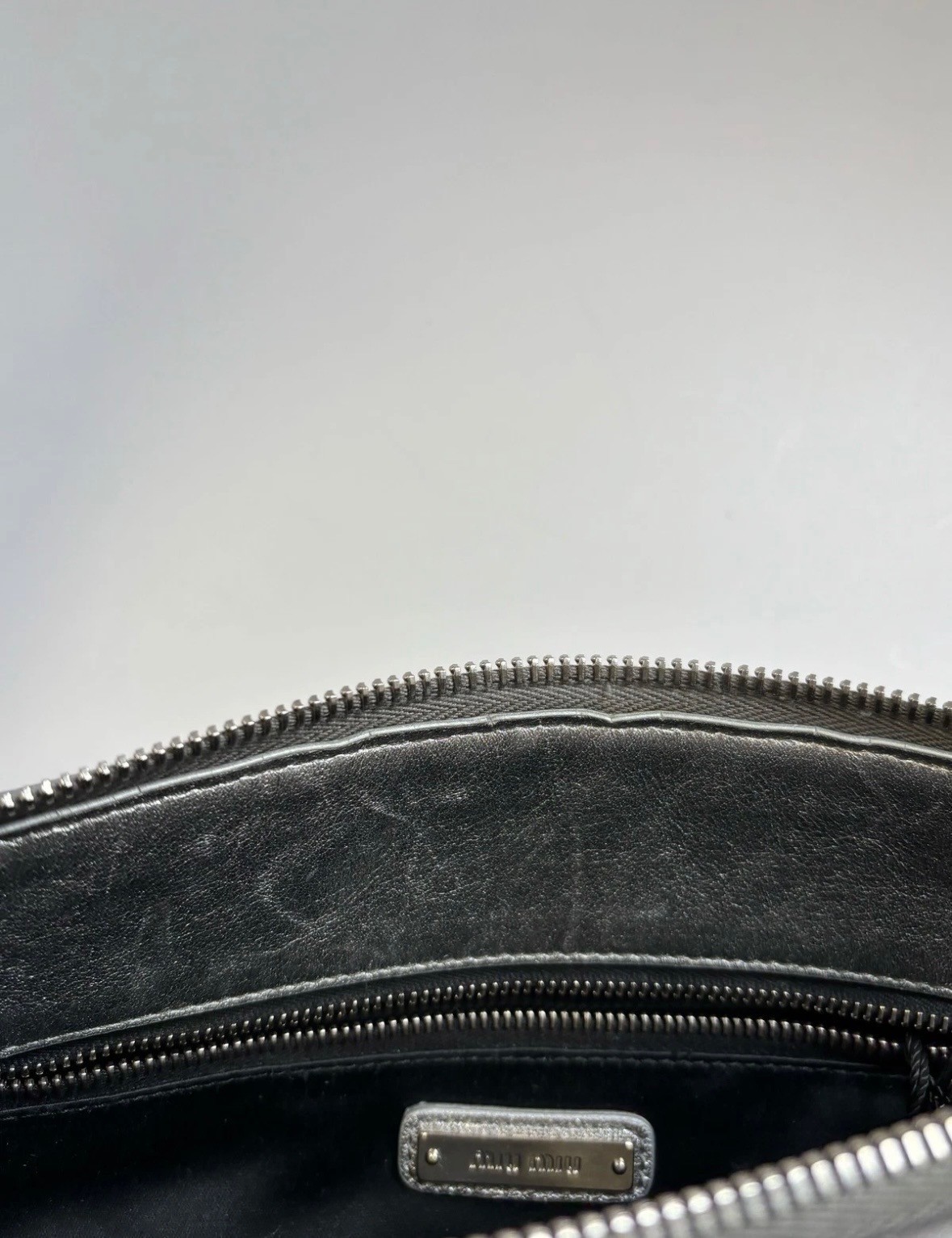 Silver Miu Miu Matelasse Metallic Leather Clutch or Crossbody Bag