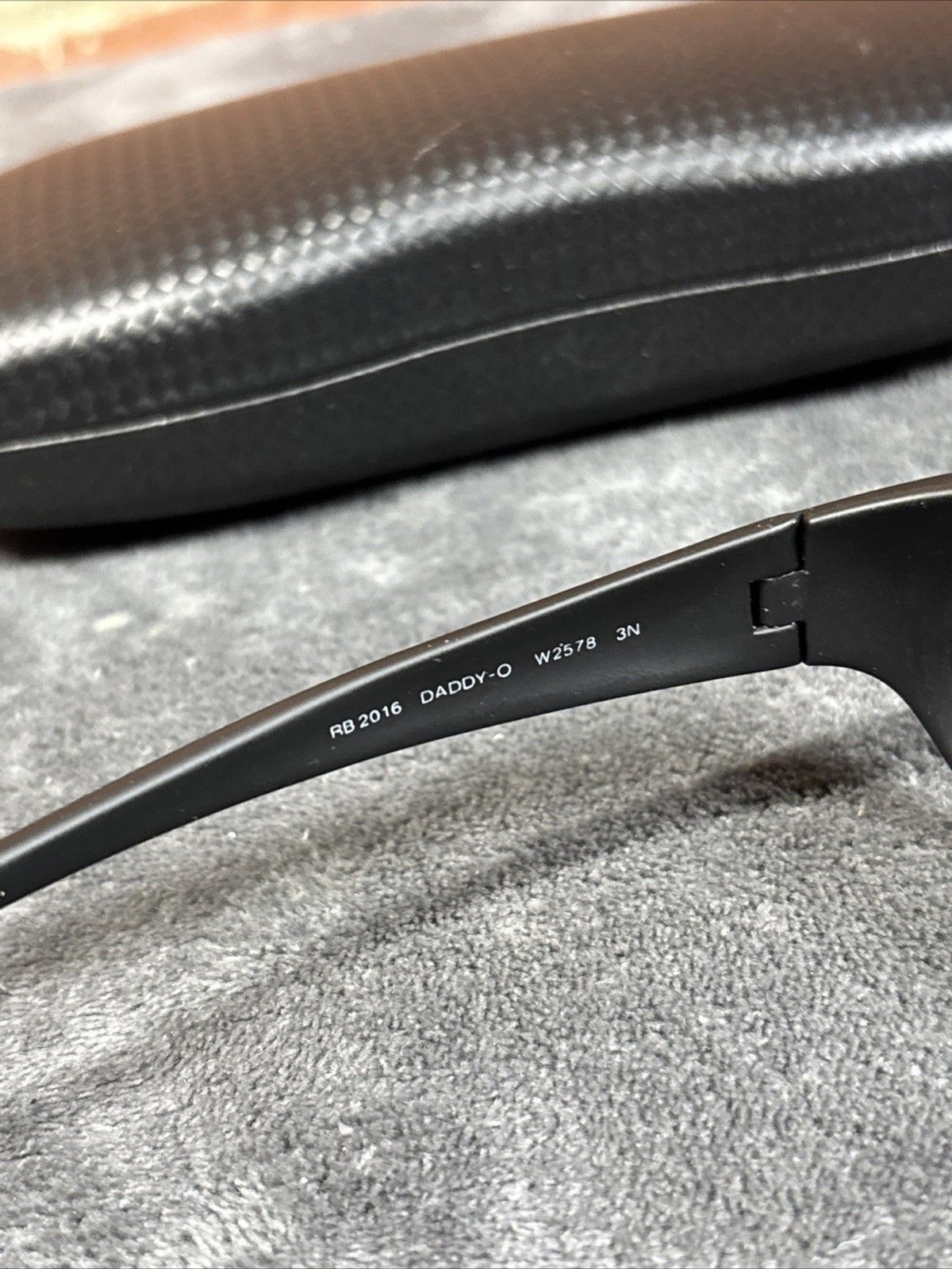 Ray-Ban Daddy-O Matte Black Sunglasses Italy Designer No Lens RB2016 W2578 3N