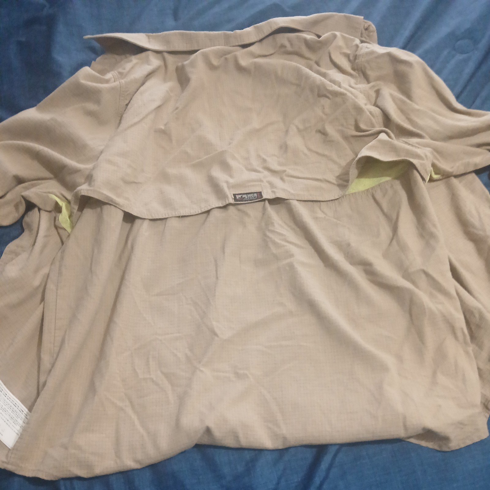 MCR Safety Mens 3X Summit Breeze FR Shirt Button Down Khaki Vented Mesh CAT 2