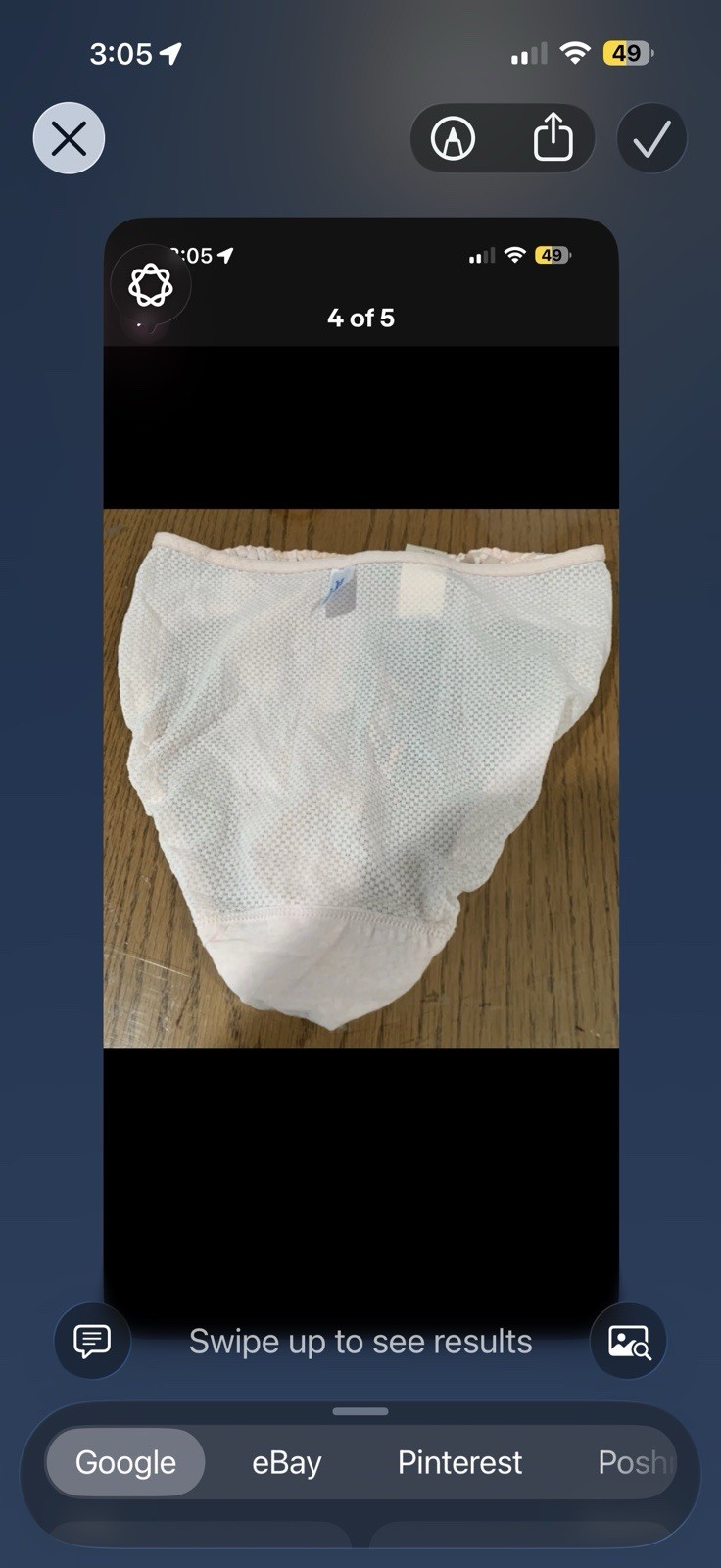 Vintage Maidenform Chantilly Panties Sz 6 Sheer Pink Lace High Leg ILGWU New