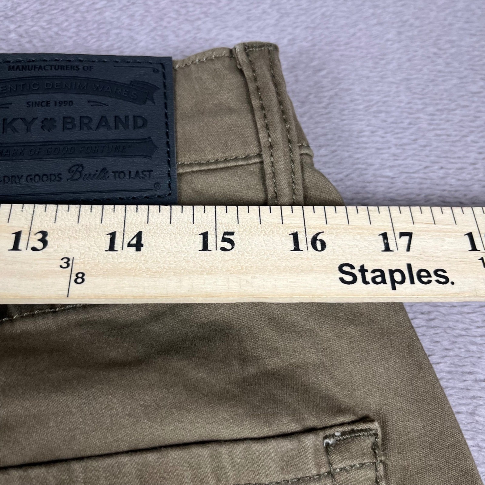 Lucky Brand 410 Athletic Straight Pants Mens 32×30 Olive Brown Advanced Stretch