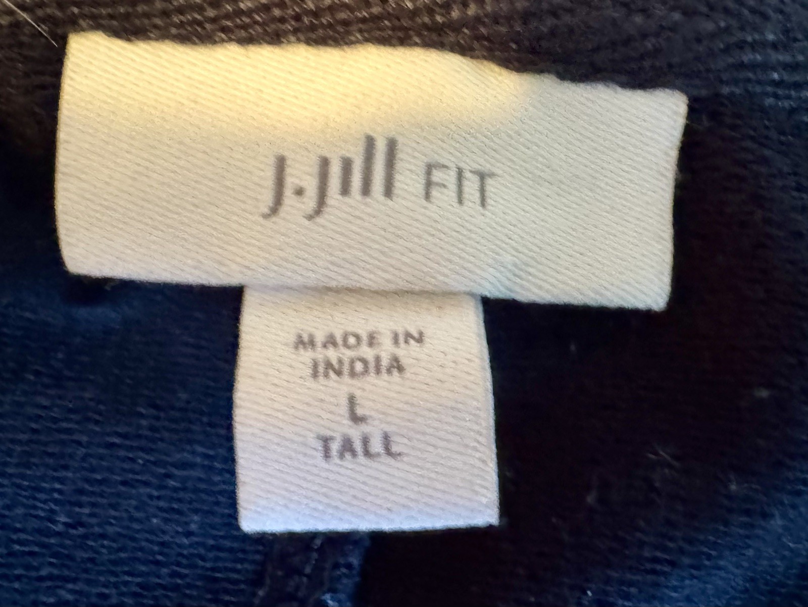 J Jill Fit Jersey Terry Hooded Open Front Lightweight Jacket L