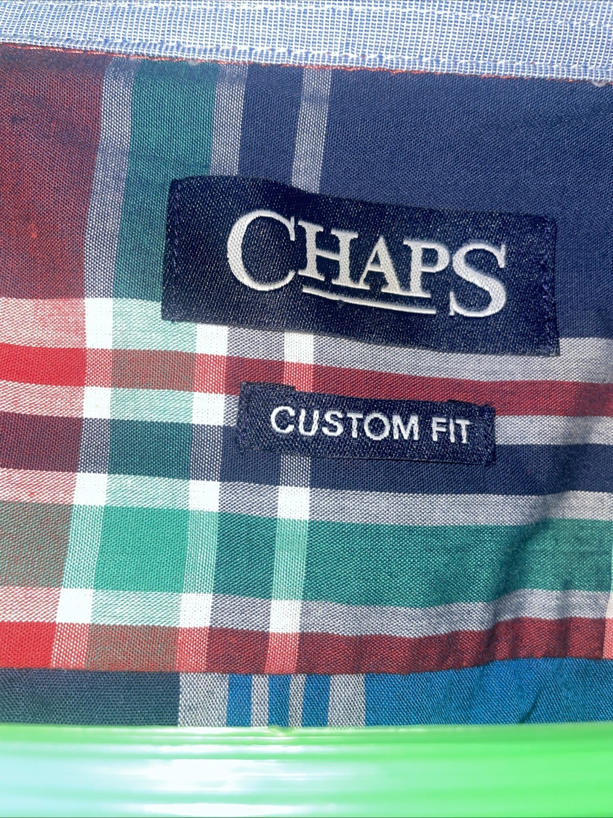 Chaps Custom Fit Button Up Shirt Men’s 2xl Short Sleeve Multicolor Plaid Casual