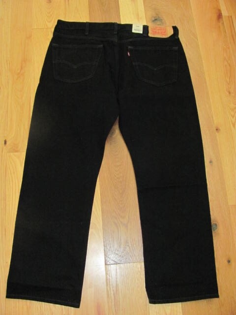 Levis NEW 501 Original Black Denim Straight Leg Jeans Men’s 38 x 29 (TD2-DR)