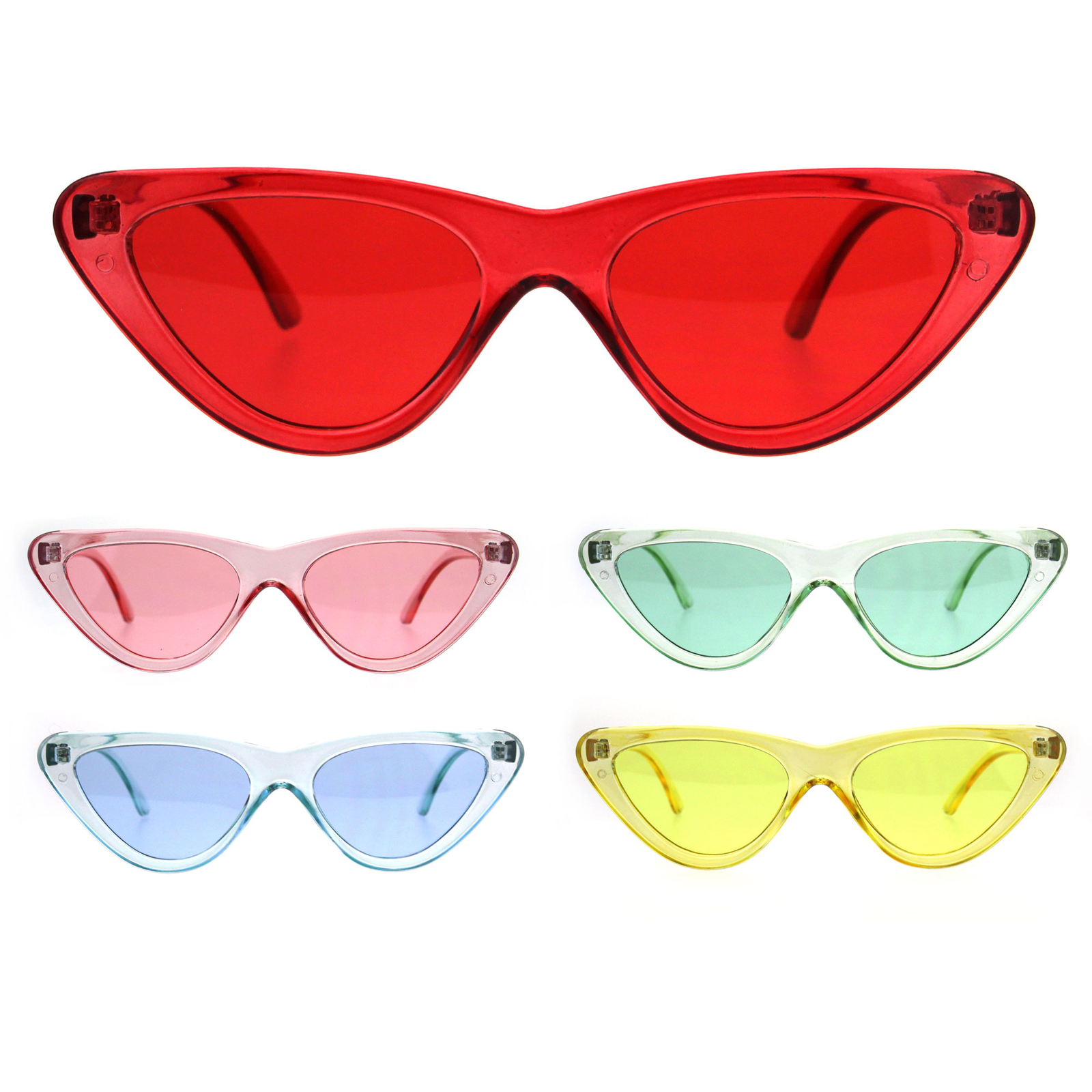 Womens Snug Classic Vintage Goth Cat Eye Sunglasses
