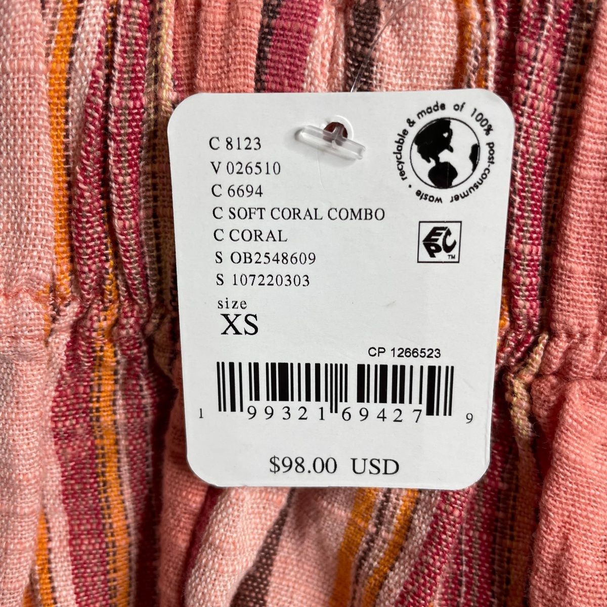 FREE PEOPLE Day’s End Linen Striped Pull-On Pants Women’s Size XS