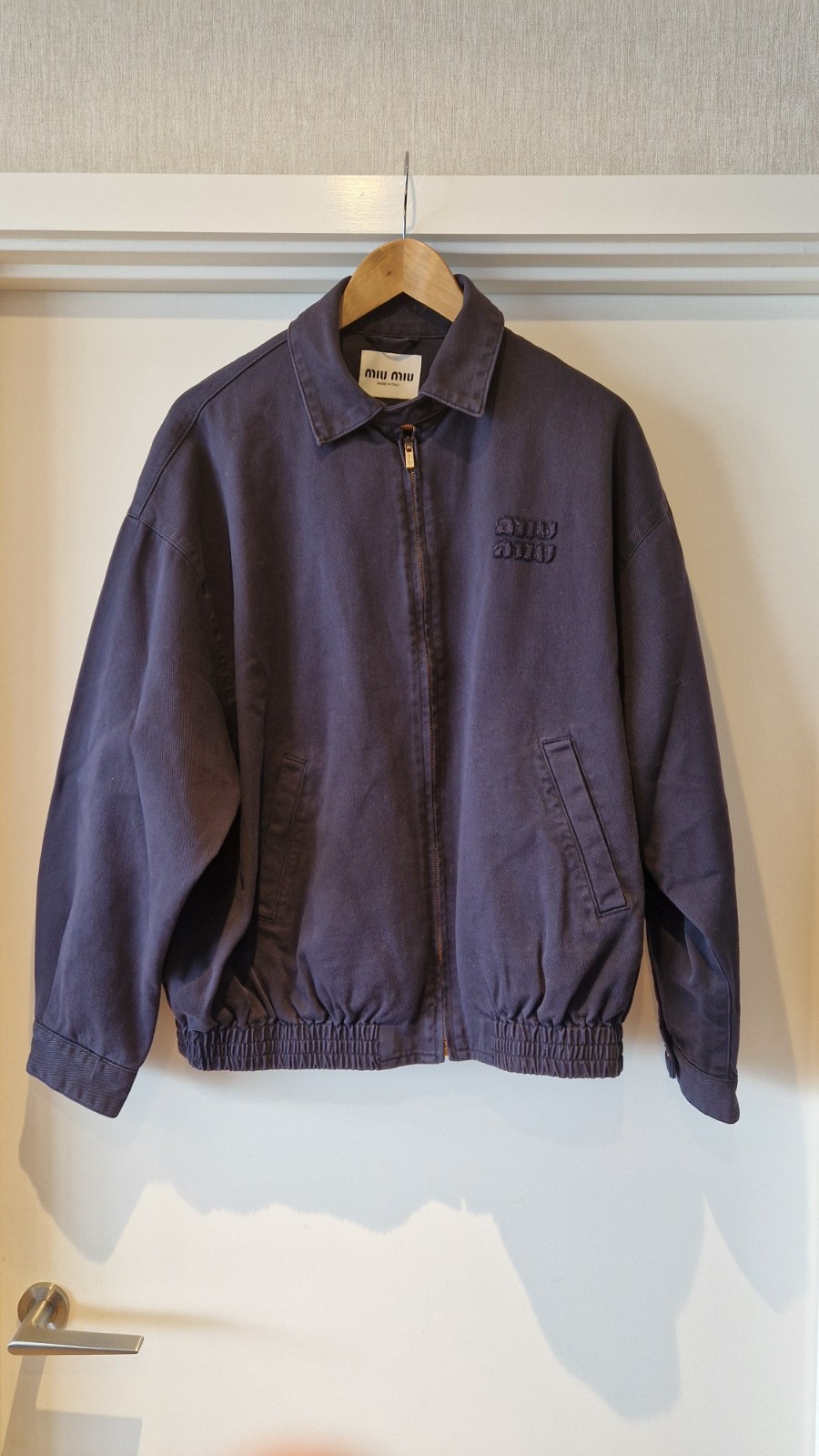Miu Miu Cotton Gabardine Blouson Jacket – Size IT 42 – Made In Italy