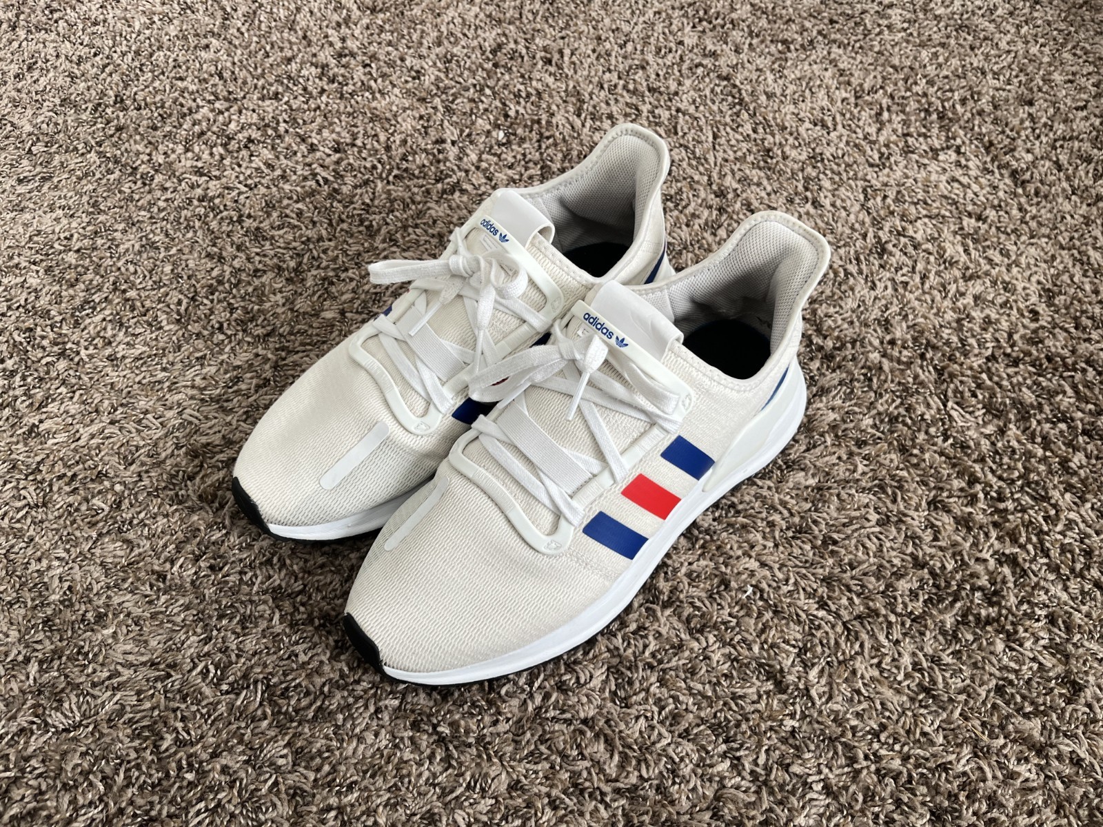 Size 12 – Adidas U_Path Run Cloud White / Royal Blue / Lush Red EG5331