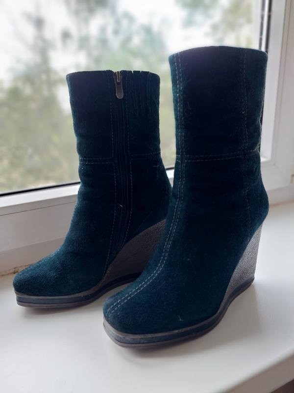 women carnaby boots turquoise suede 36.5