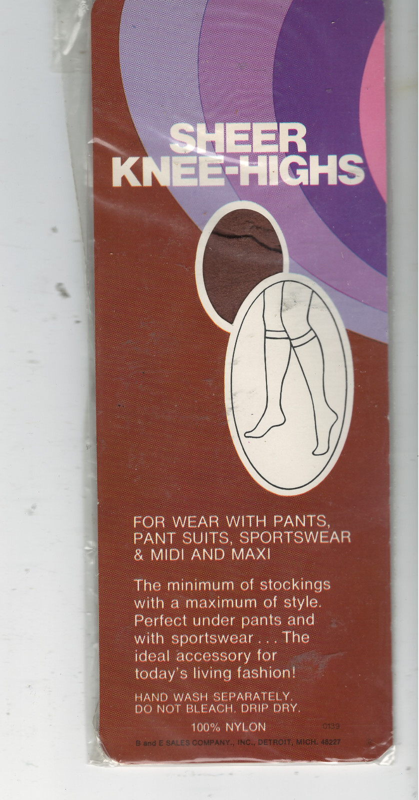 VINTAGE 1970’S BEST EVER SHEER KNEE-HIGHS BROWN SUNTAN ONE SIZE 5-11 US NEW