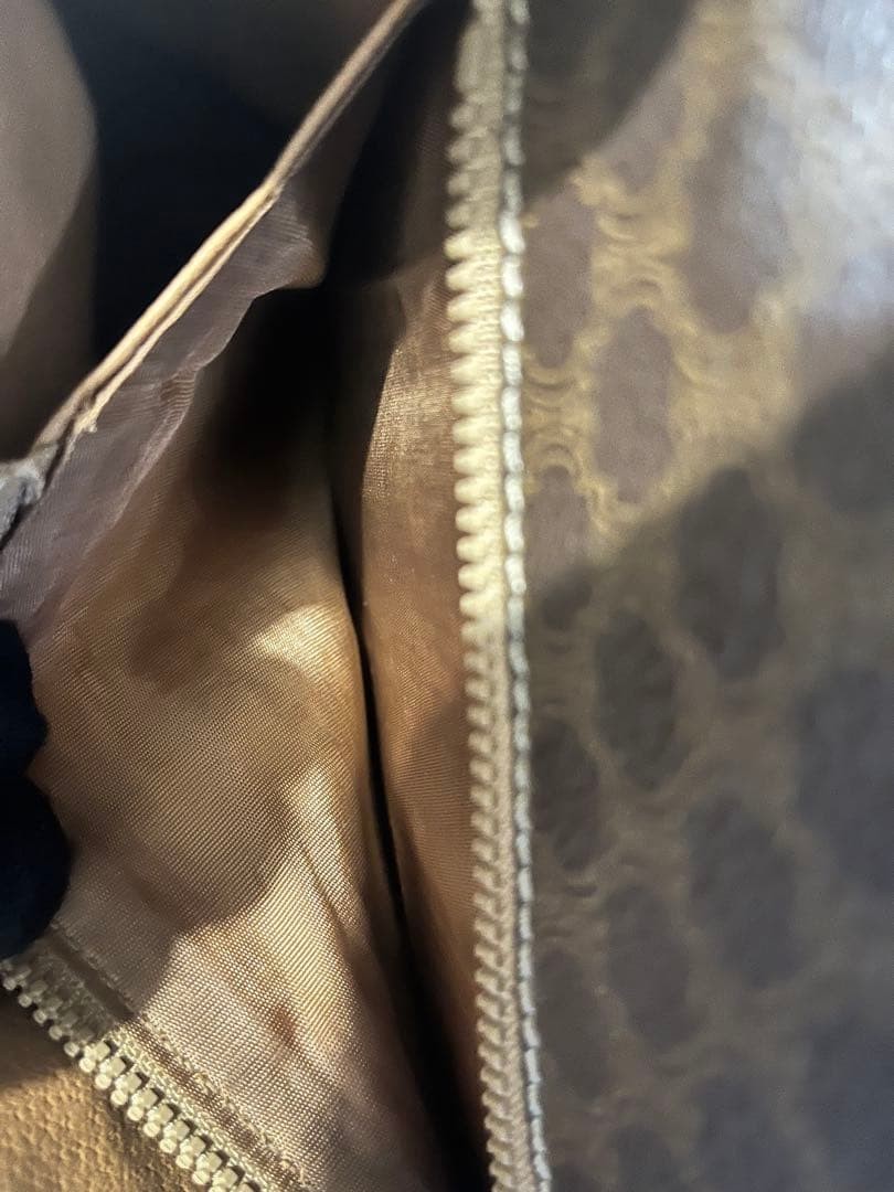 CELINE Vintage Leather Shoulder Bag M92 Black Women’s Crossbody Bag
