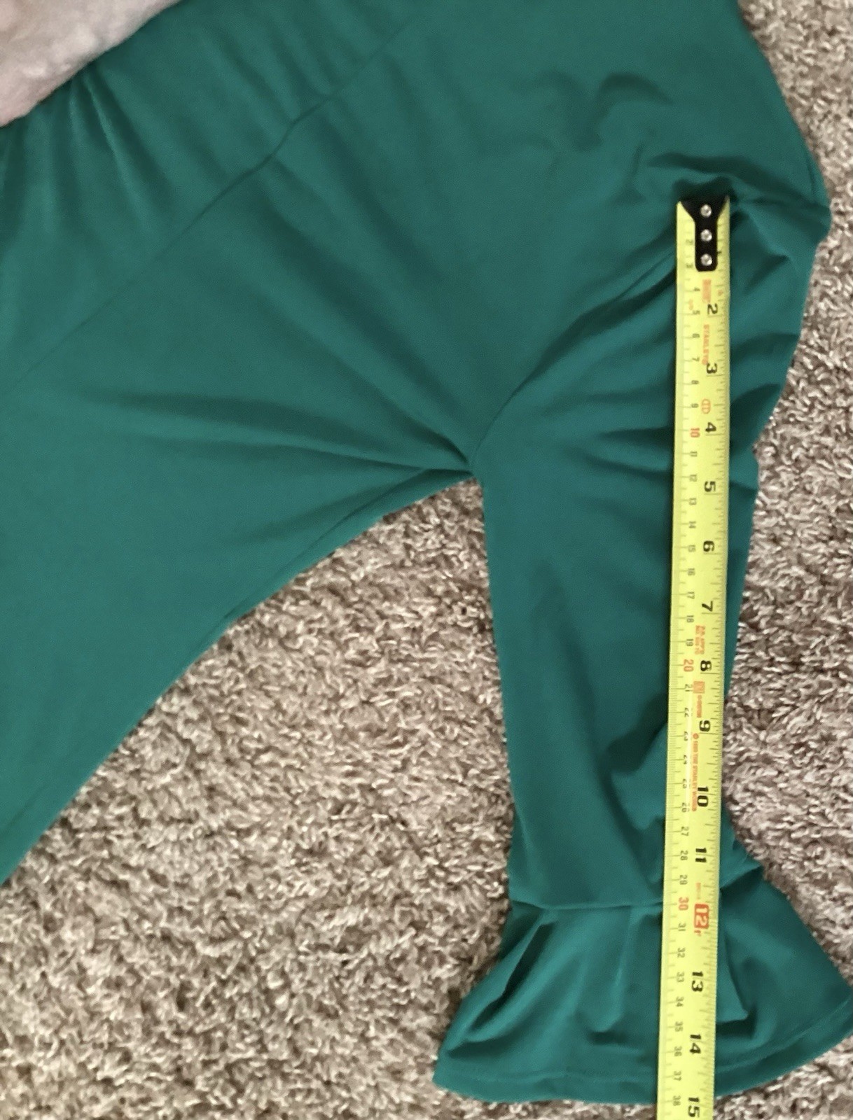 BCBGeneration Green Ruffled Mini Dress Size XXS 3/4 Sleeves