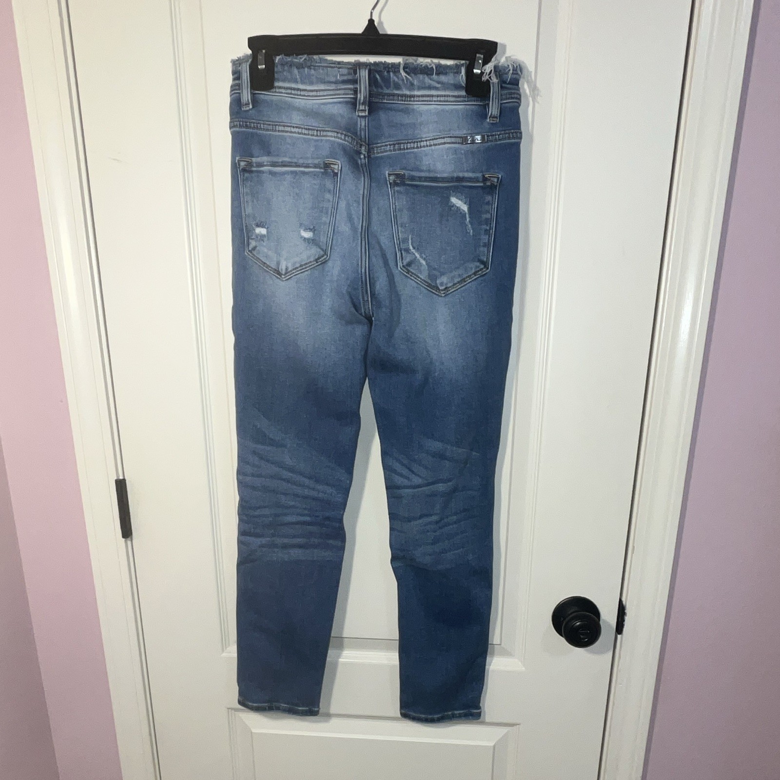 KanCan Jeans Women’s Skinny Blue Medium Wash High Rise Distressed Stretch 26