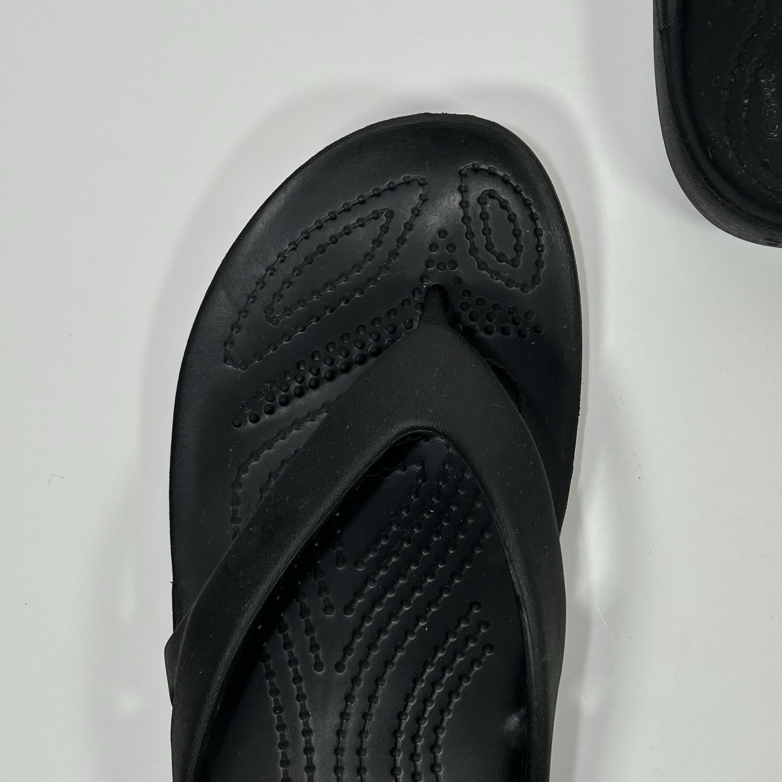 Crocs Flip Flops Kadee II Womens 6 Iconic Comfort Flip Flops Black Slip On Thong